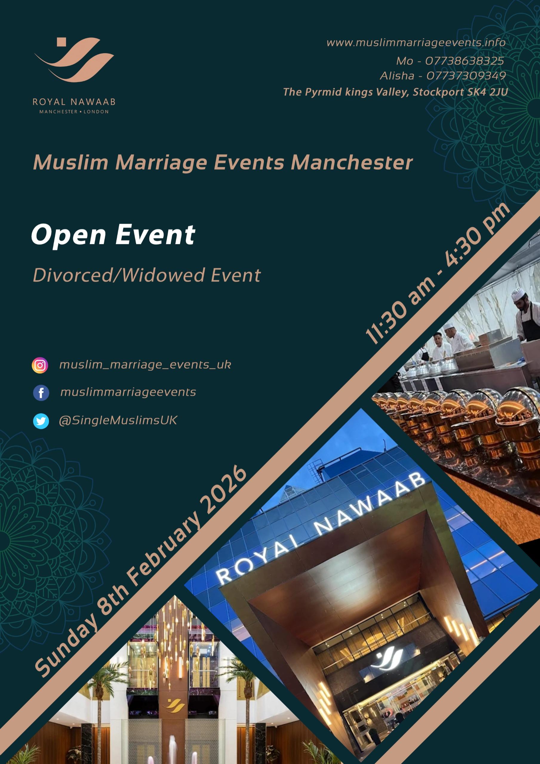 Muslim Marriage Events Manchester - Divorcee/Widow Event